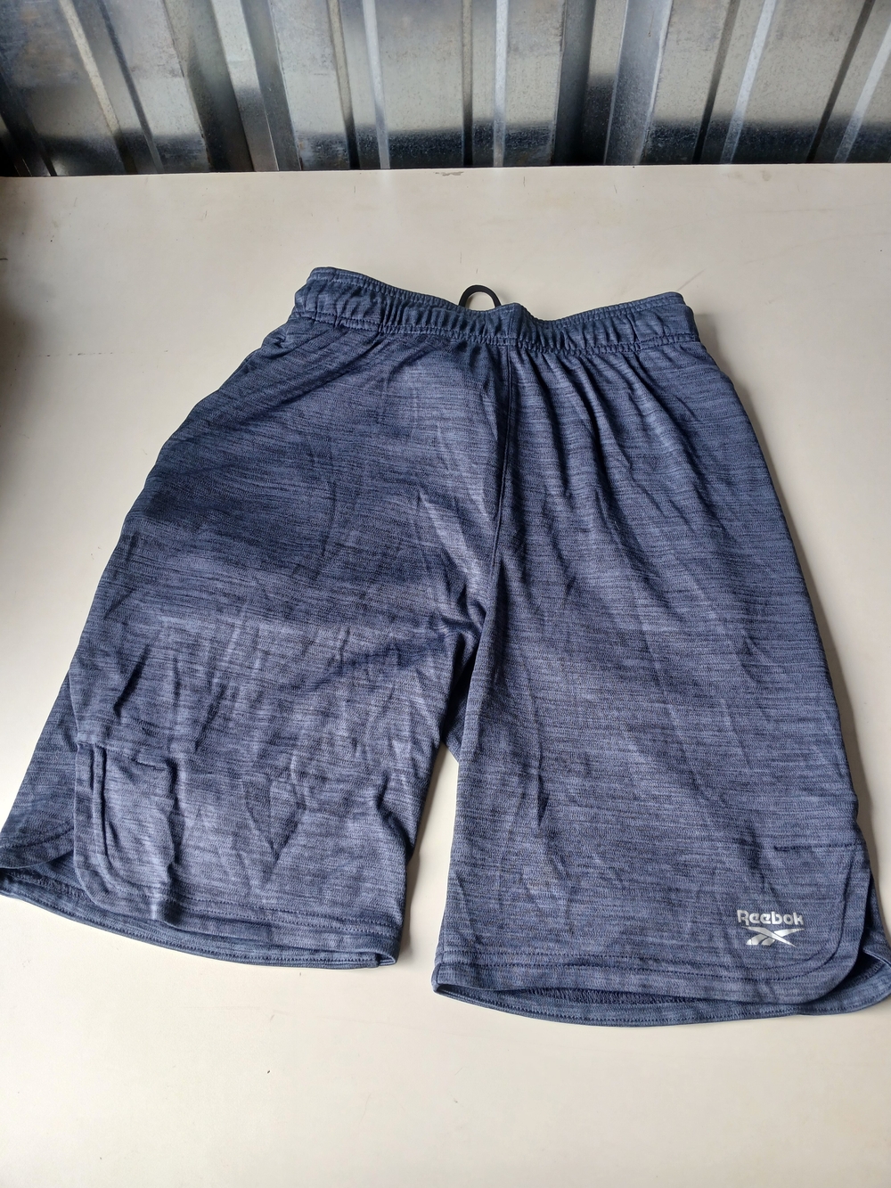 Reebok Men's Heather Navy Athletic Shorts
